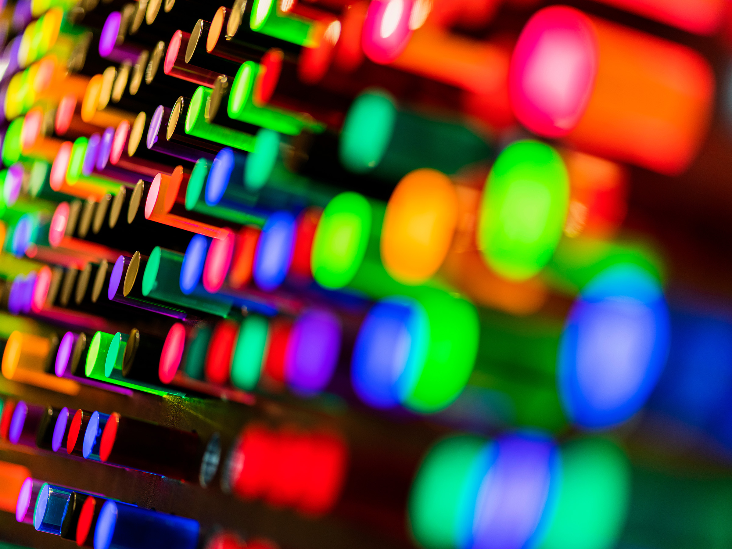 Colourful event production lights
